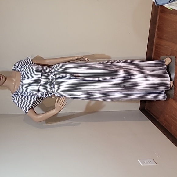 Maurices Maxi Striped Dress on or off shoulder - Picture 8 of 17